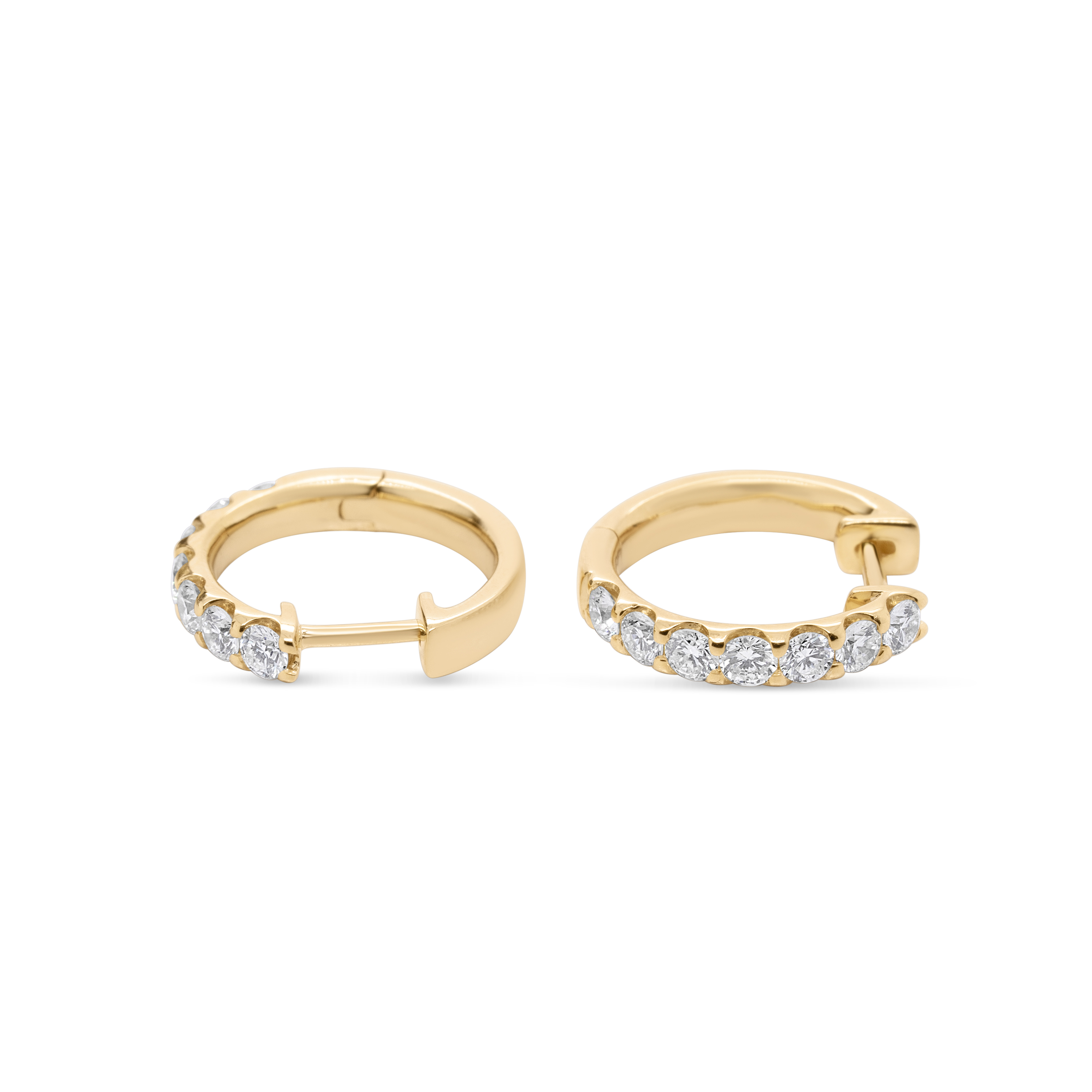 Diamond Hoop Earrings 0.80 ct. 10K Yellow Gold